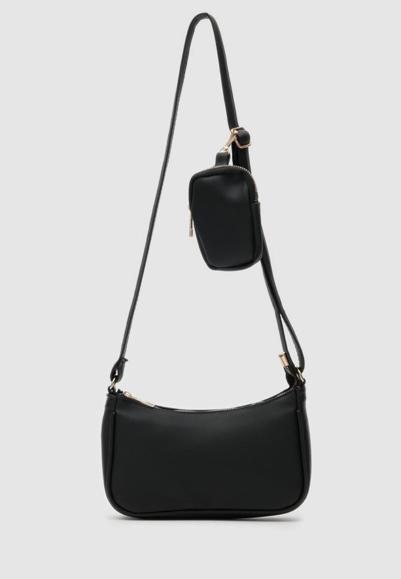 Clarina Black Crossbody Bag With Wallet