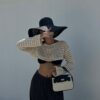 IMG_6055 Lindy Canvas Black Hand and Crossbody Bag
