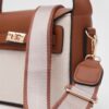 Lindy Canvas Tan Hand and Crossbody Bag