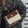 Lindy Canvas Tan Hand and Crossbody Bag