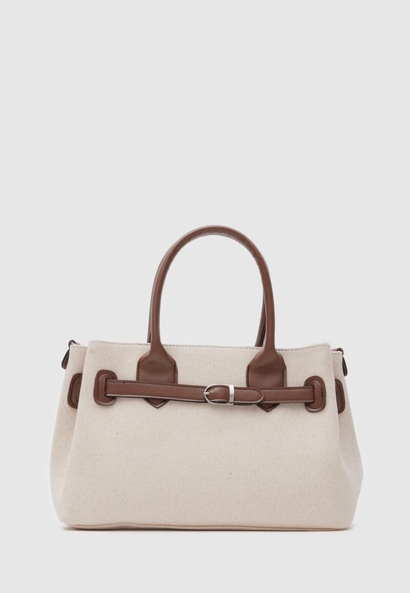 Porto Canvas Brown Shoulder Bag