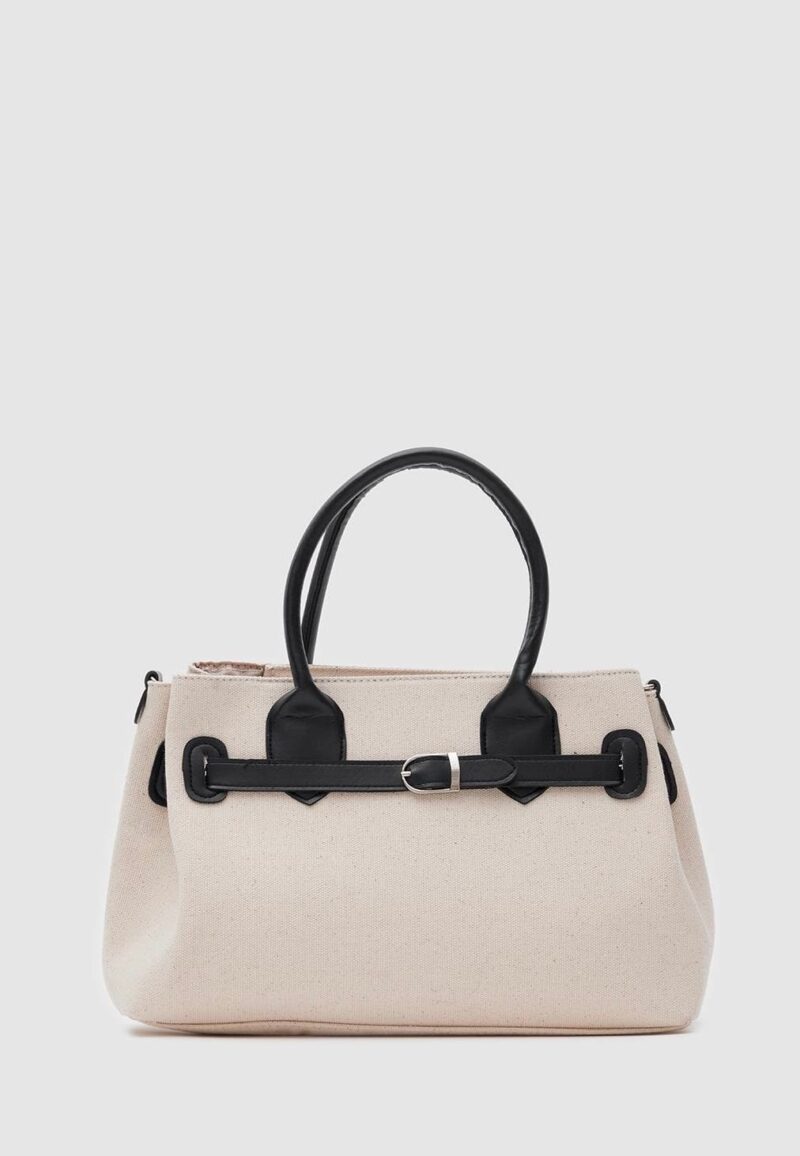 Porto Canvas Black Shoulder Bag