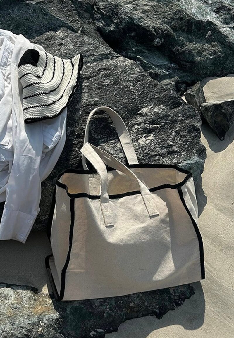 Arc X Large Canvas Black Tote Bag