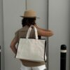 Arc X Large Canvas Black Tote Bag