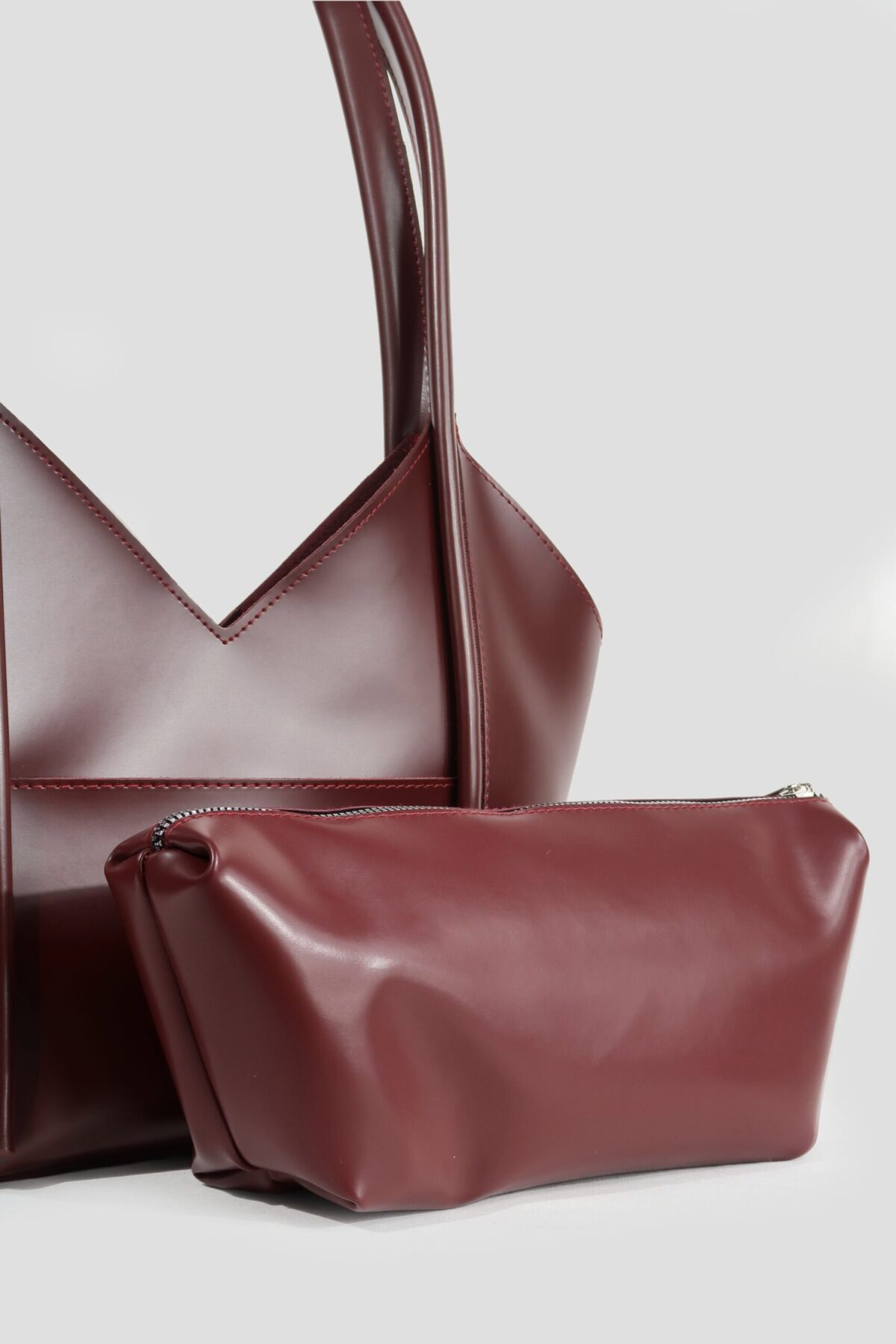 Geza Burgundy Bag + Pochette