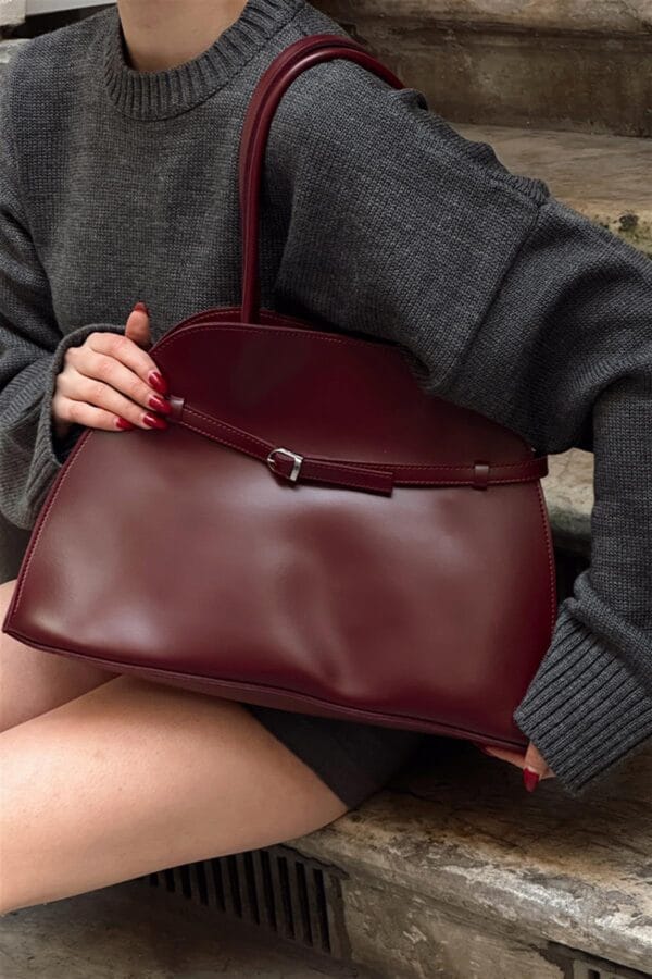 Monets Burgundy Bag - Image 8