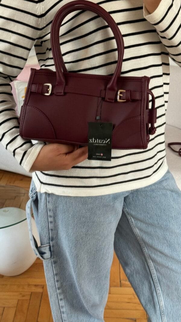 Maison Leather Burgundy Bag – Image 6