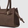 img_6300 Maison Dark Brown Suede Bag