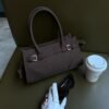 img_6305 Maison Dark Brown Suede Bag