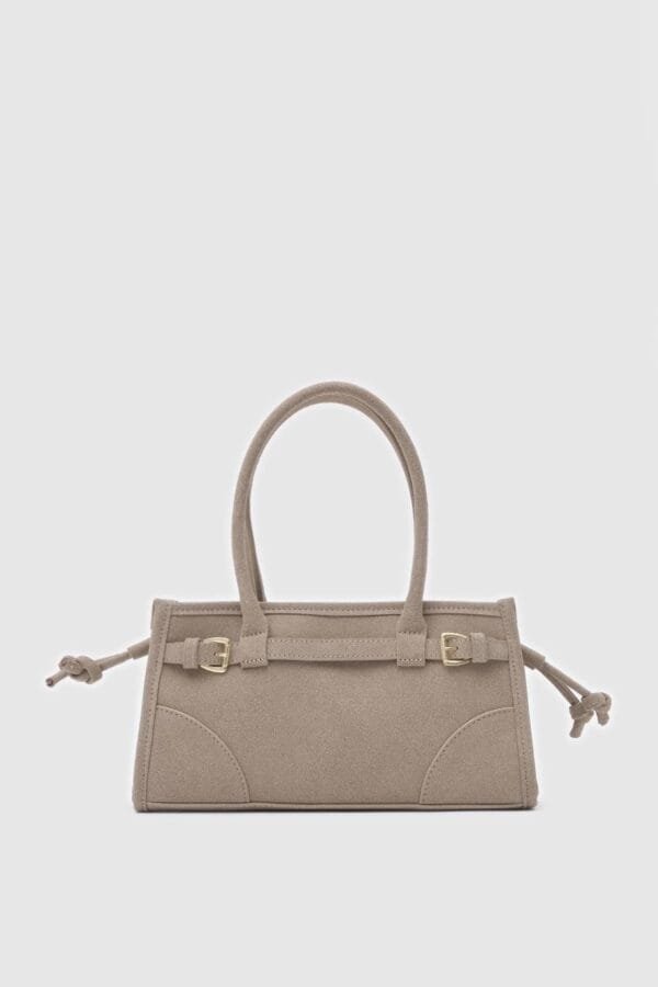 Maison Beige Suede Bag