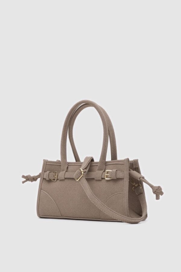 Maison Beige Suede Bag – Image 2