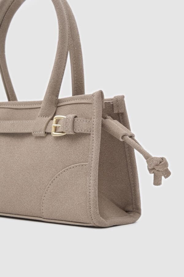 Maison Beige Suede Bag – Image 4