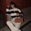 Maison Camel Suede Bag