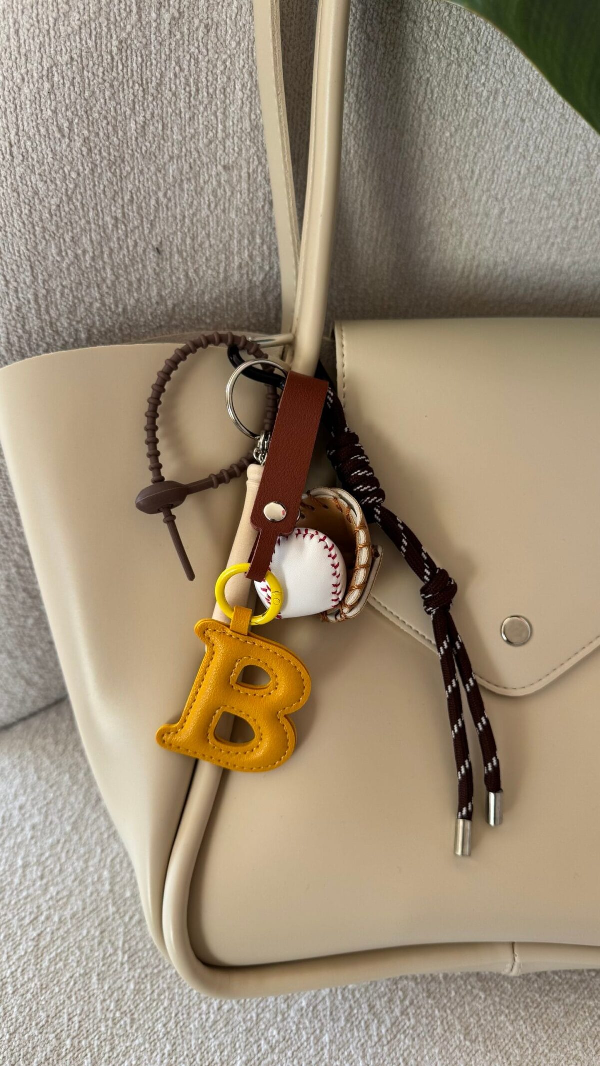 B Baseball Charm