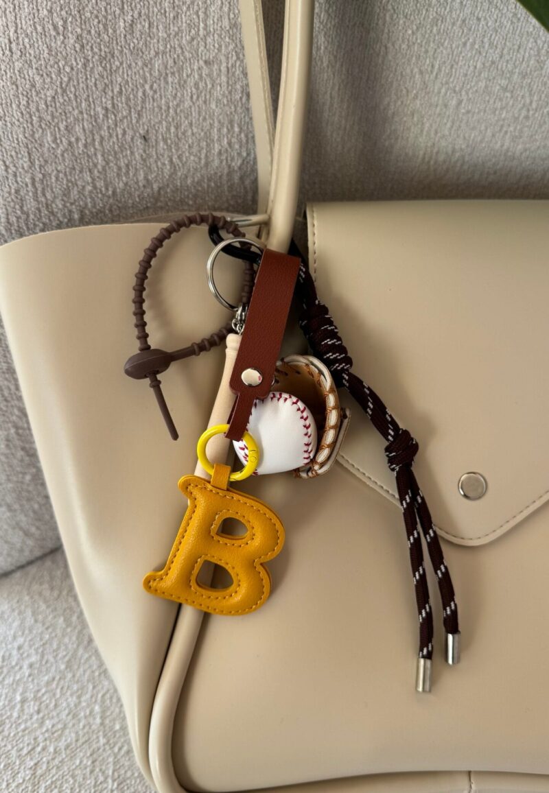 B Baseball Charm