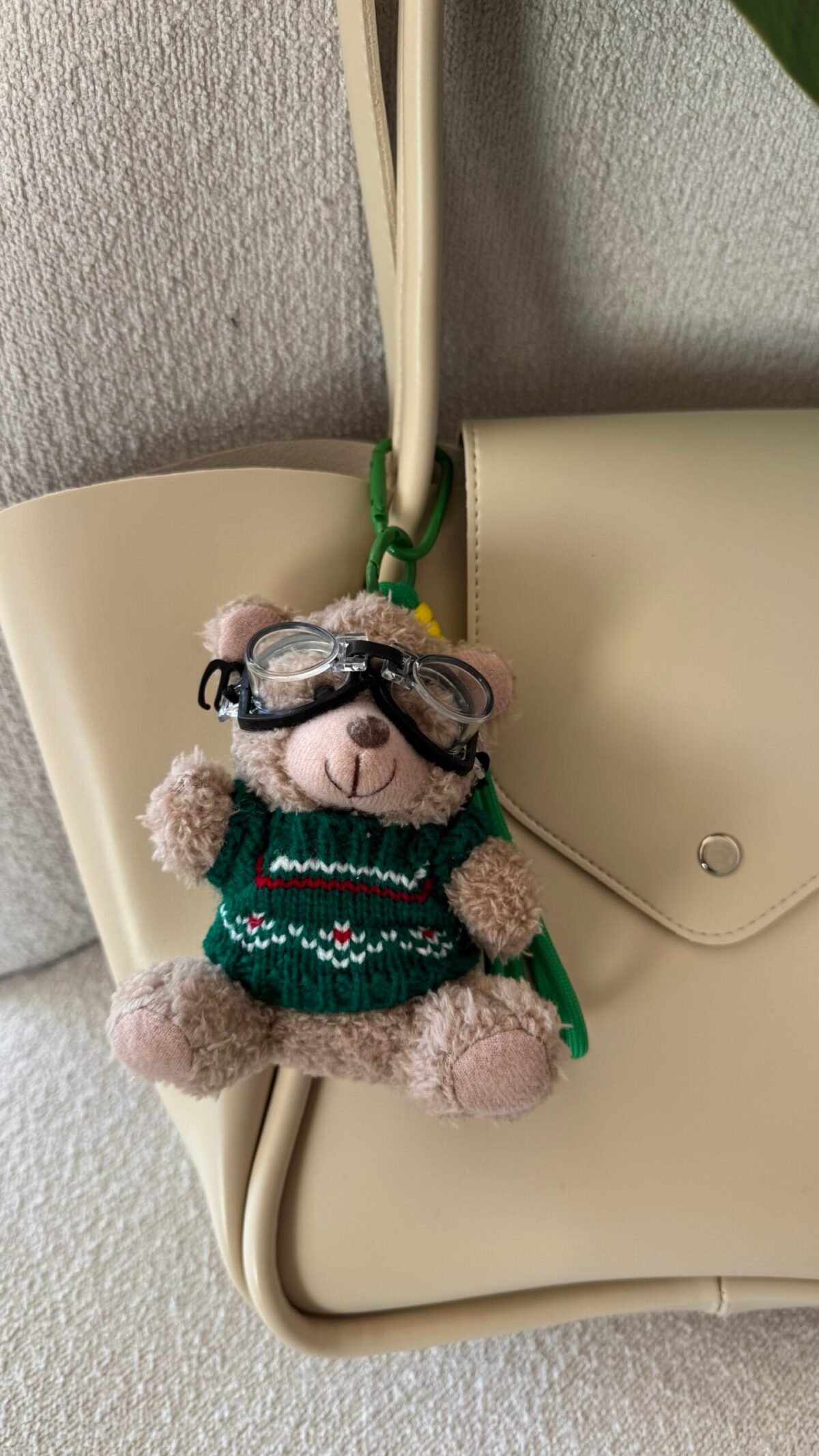 Teddy Bear Green Charm