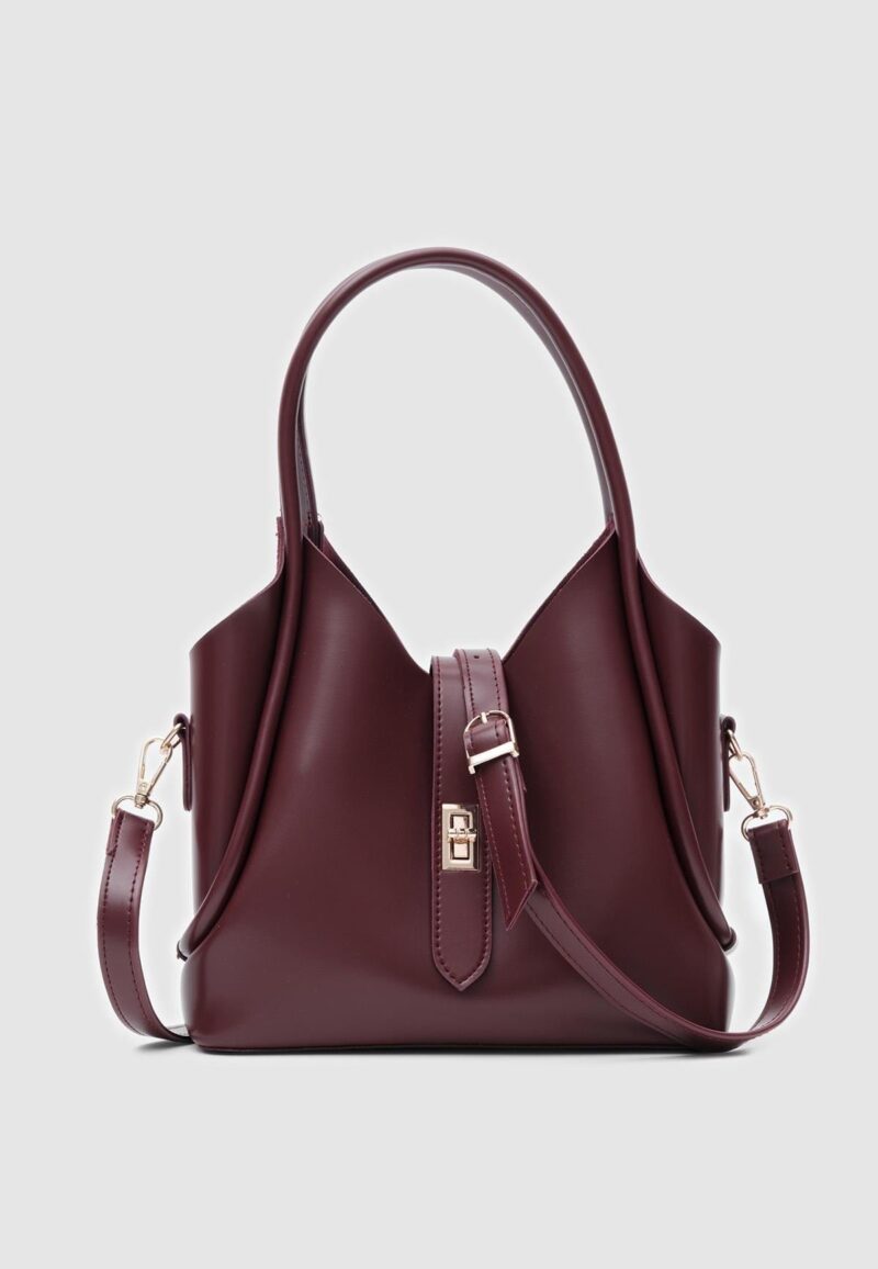 Cindy Burgundy Bag + Pochette