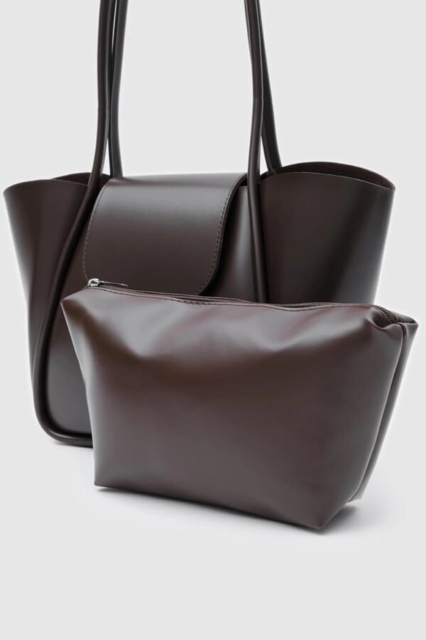 Petre Dark Brown Bag + Pochette – Image 5