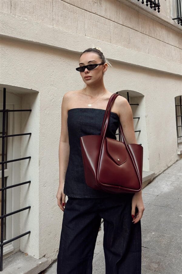 Petre Burgundy Bag + Pochette – Image 9