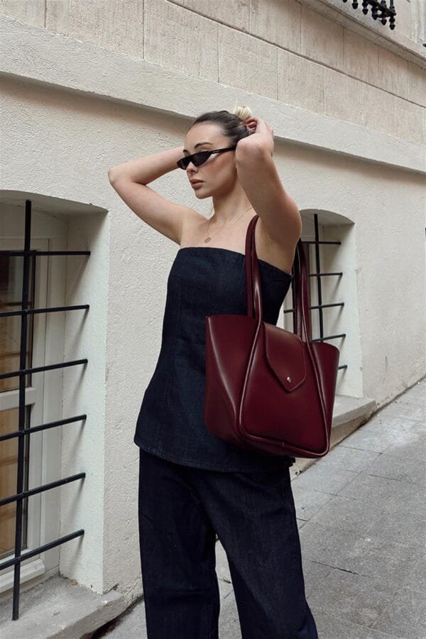 Petre Burgundy Bag + Pochette – Image 10