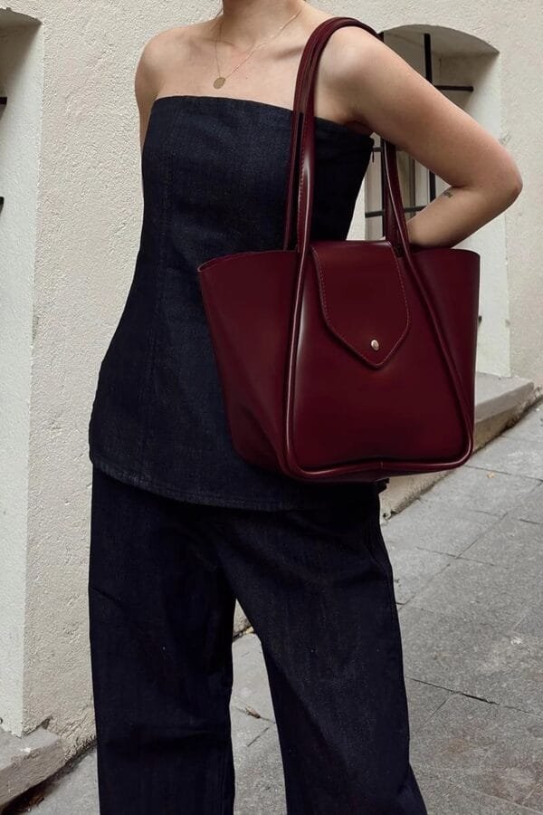 Petre Burgundy Bag + Pochette – Image 8