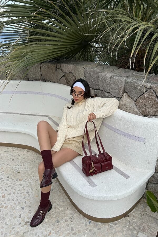 Maschine  Burgundy Bag – Image 7