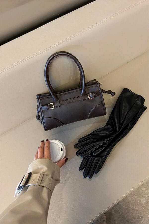 Maison Leather Dark Brown Bag – Image 4
