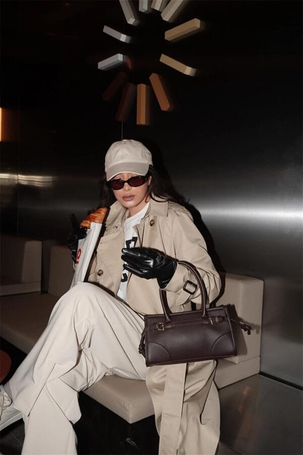 Maison Leather Dark Brown Bag – Image 8