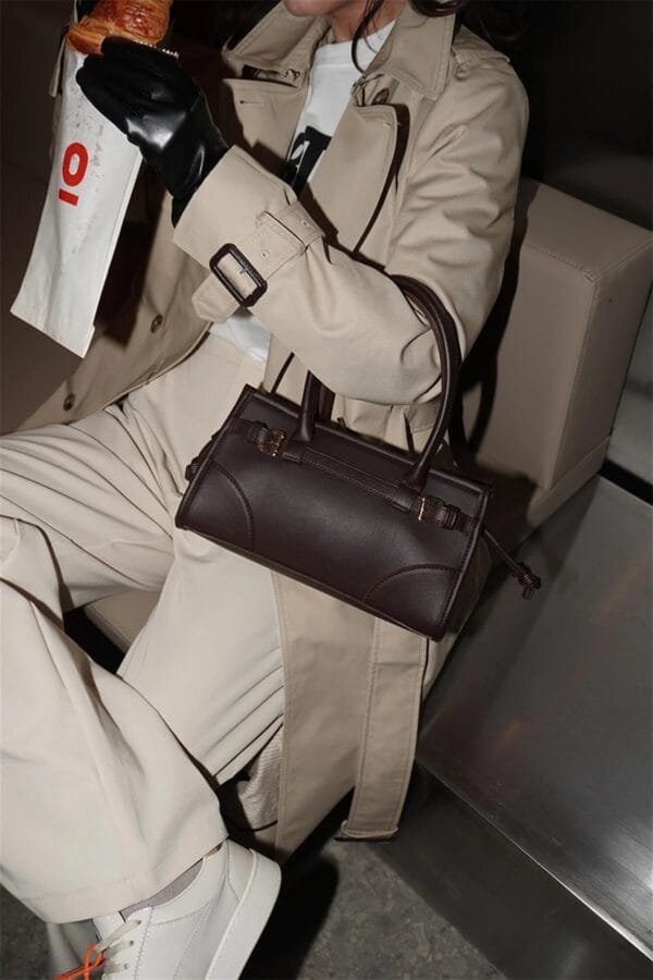 Maison Leather Dark Brown Bag – Image 7