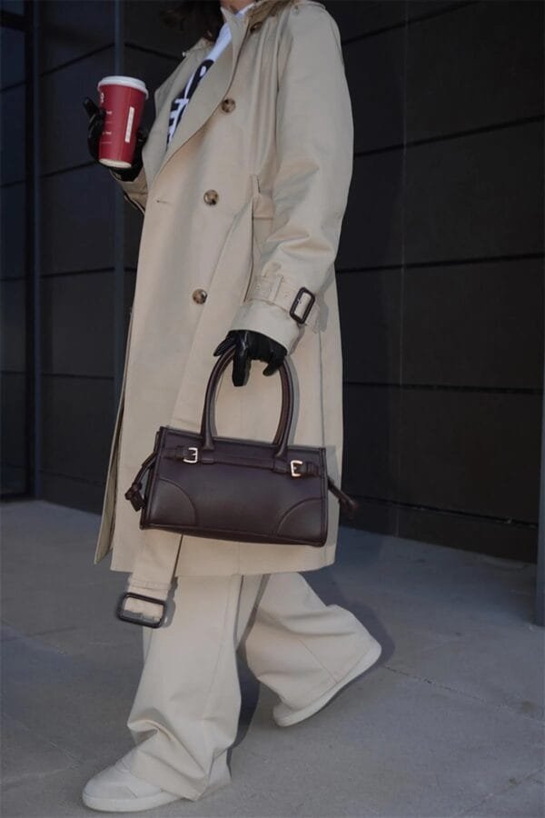 Maison Leather Dark Brown Bag – Image 9