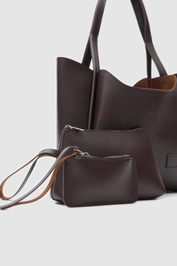 Halsey Dark Brown Bag + Pochette – Image 4