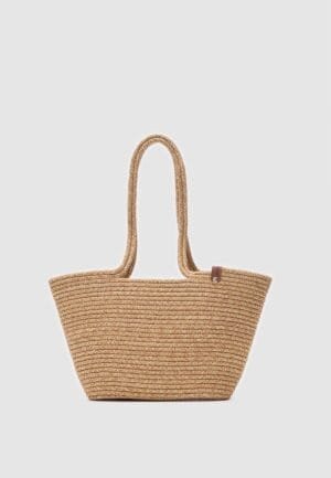 Dorena Camel Handmade Wicker Bag