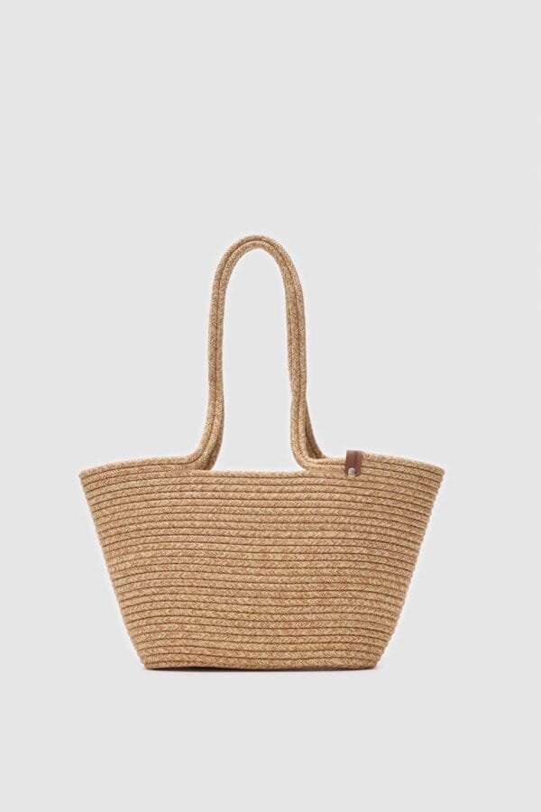 Dorena Camel Handmade Wicker Bag