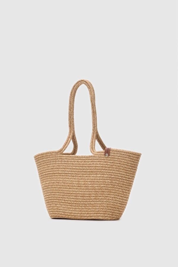 Dorena Camel Handmade Wicker Bag – Image 2