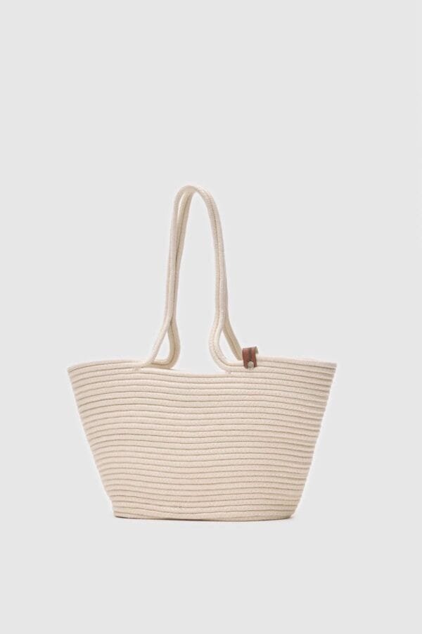 Dorena Off White Handmade Wicker Bag – Image 2