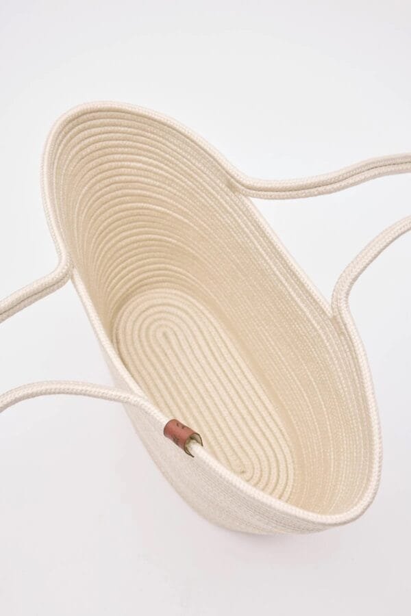 Dorena Off White Handmade Wicker Bag – Image 5
