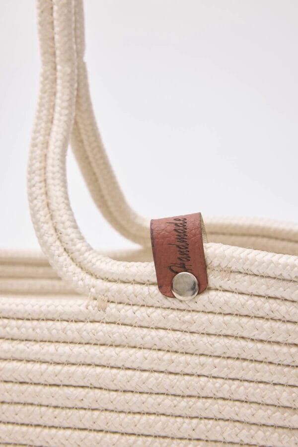 Dorena Off White Handmade Wicker Bag – Image 3