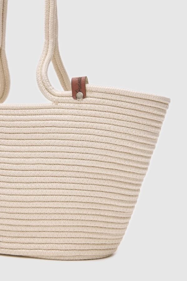 Dorena Off White Handmade Wicker Bag – Image 4