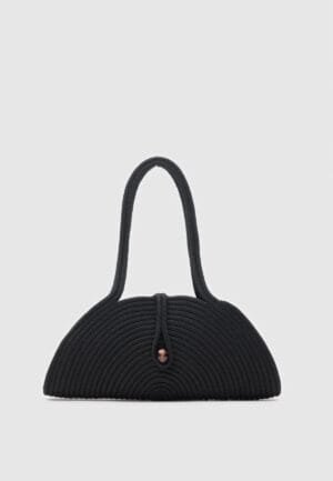 Paper Black Handmade Wicker Bag