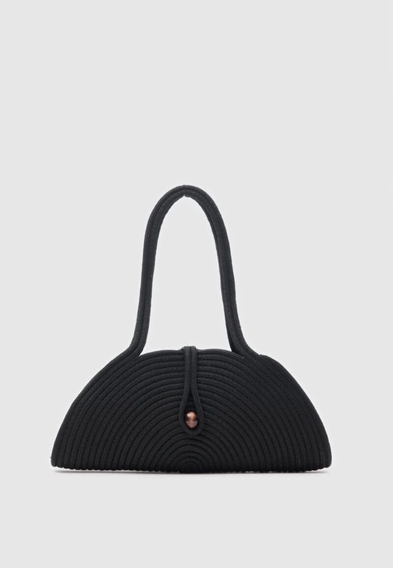 Paper Black Handmade Wicker Bag
