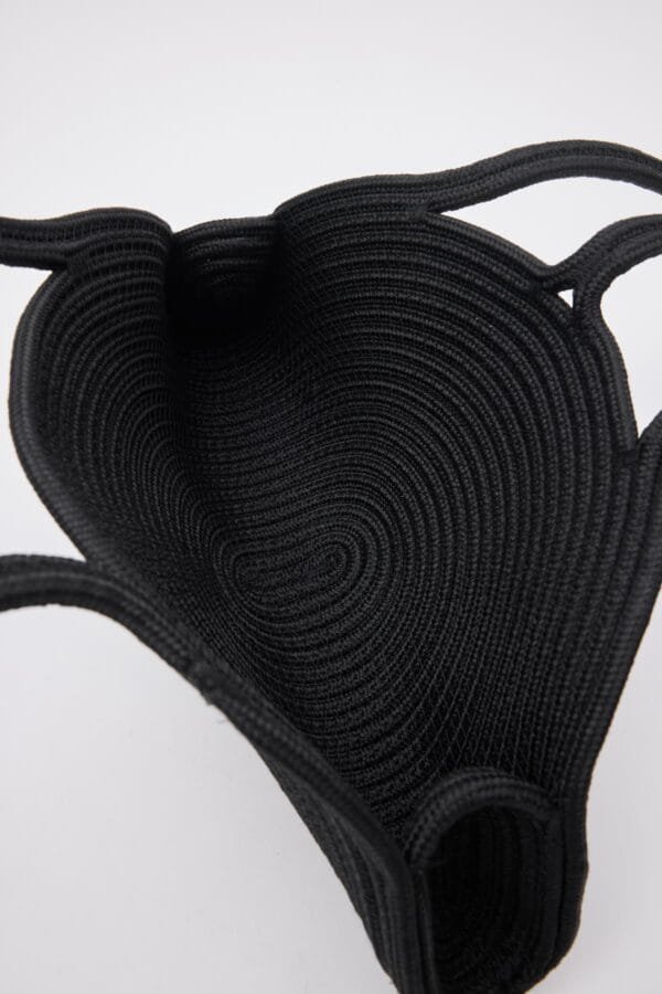 Paper Black Handmade Wicker Bag – Image 4