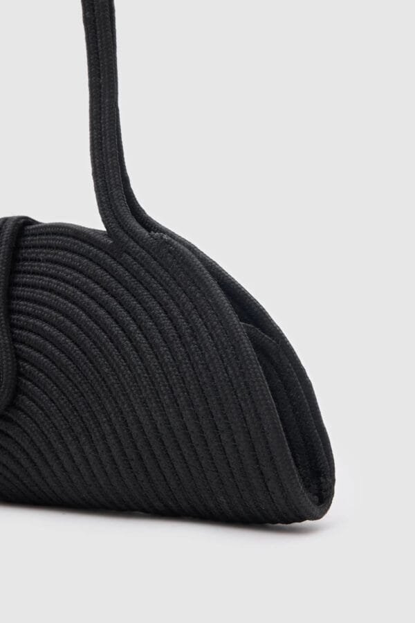 Paper Black Handmade Wicker Bag – Image 5