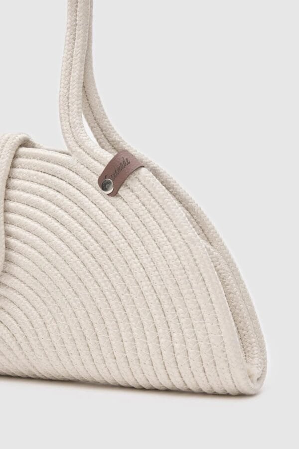 Paper Off-White Handmade Wicker Bag – Image 4