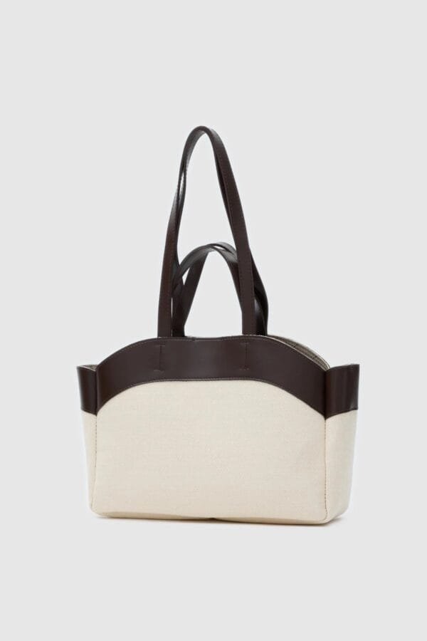 Marlove Dark Brown Canvas Bag + Pochette – Image 2