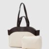 img_9171 Marlove Dark Brown Canvas Bag + Pochette