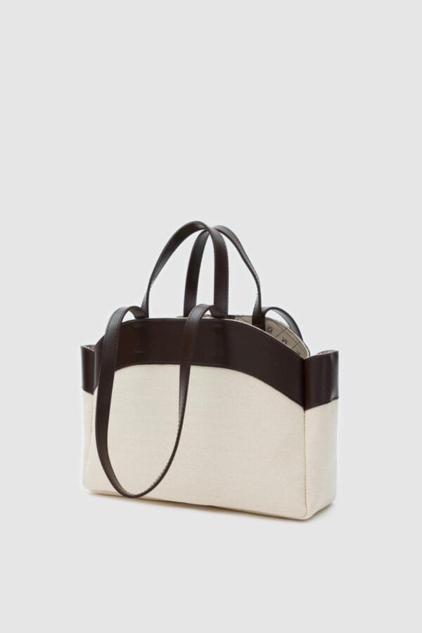 Marlove Dark Brown Canvas Bag + Pochette – Image 3