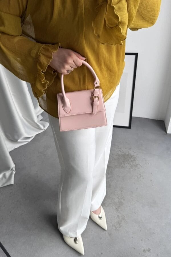 Janice Baby Pink Hand Bag – Image 3