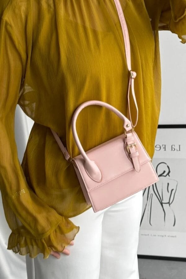 Janice Baby Pink Hand Bag – Image 5