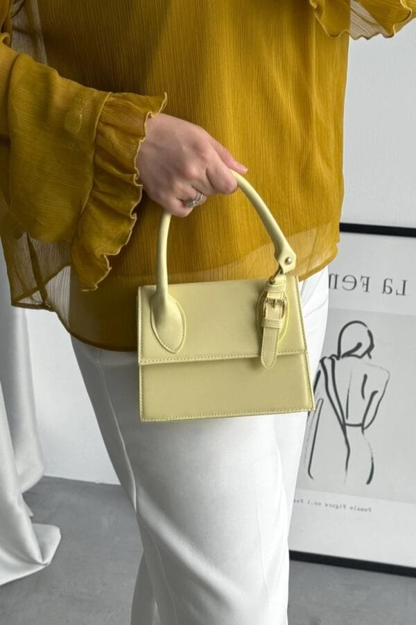 Janice Yellow Hand Bag – Image 2