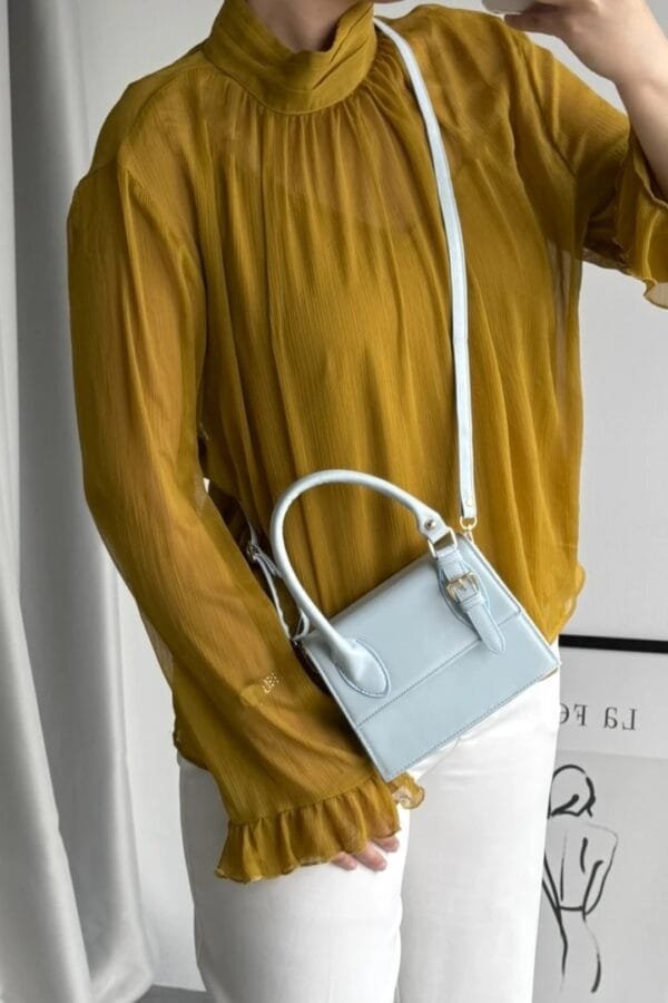 Janice Baby Blue Hand Bag – Image 4